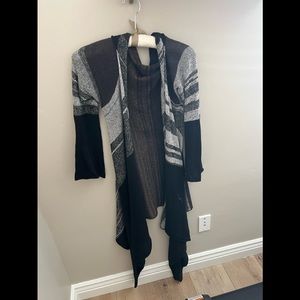 Multi Colored Cardigan with Hood